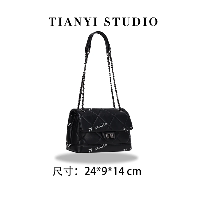 【TY】GQ-2971-黑色 轻奢高级韩版单肩潮流时尚简约女包