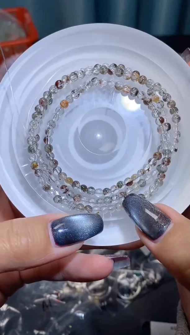 【闪购商品】水晶手串未镶嵌绿幽灵三圈158编码