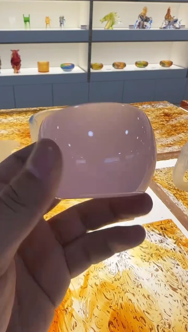 手工艺品琉璃a**o粉色口杯