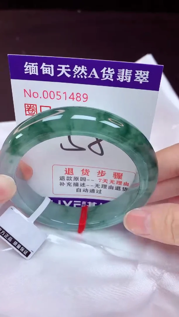 未镶嵌手镯翡翠58（48小时鉴赏期 ）