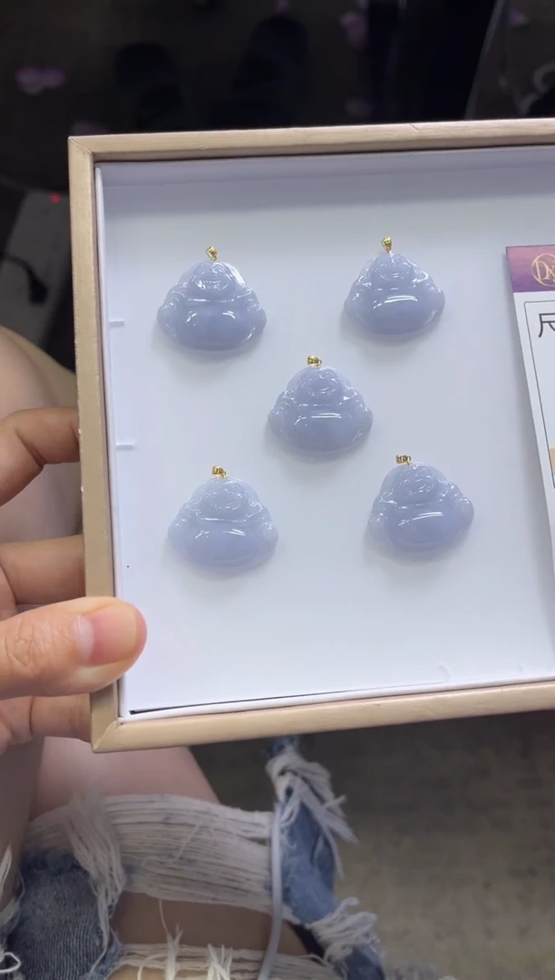 颈饰18K金镶嵌翡翠E17/多样性发一件/配绳子