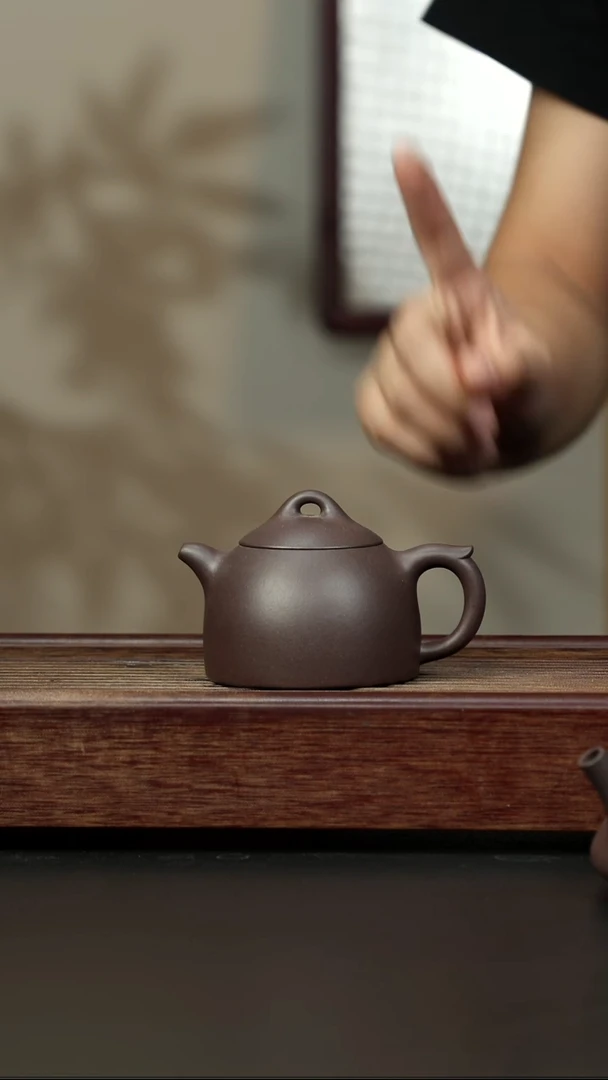 紫砂茶壶天青 小秦权