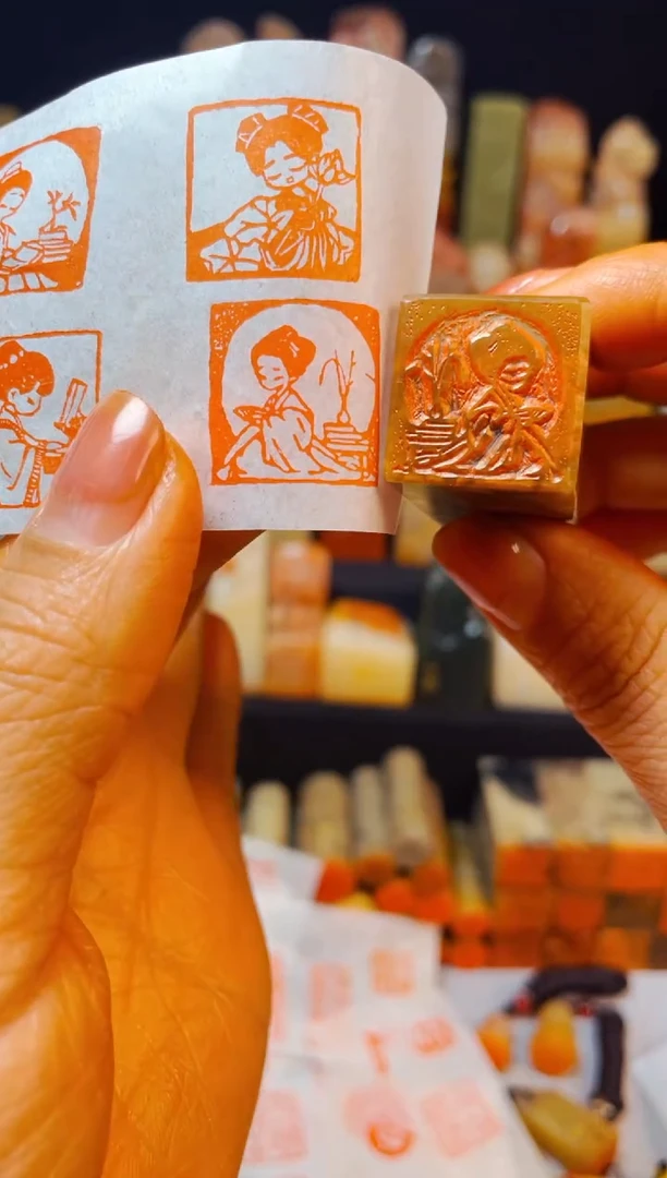 【闪购商品】巴林石印石手工篆刻《读书公主》2.0