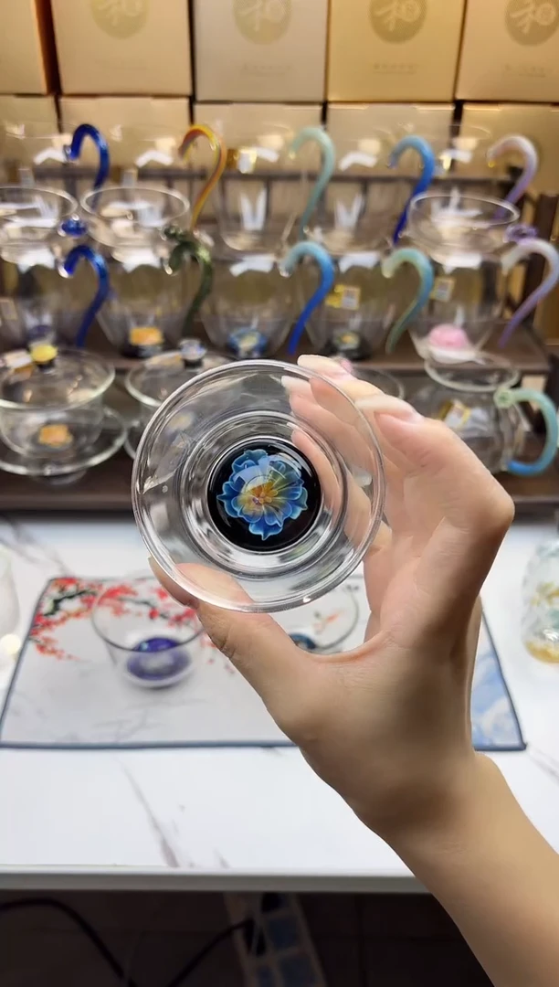 手工艺品玻璃禾器  涵韵主人杯  带礼盒