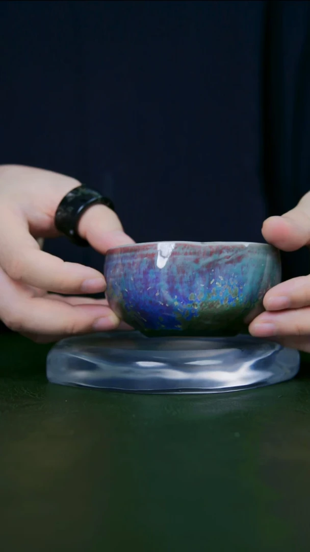 老师手工作品，钧瓷杯子 一物一拍