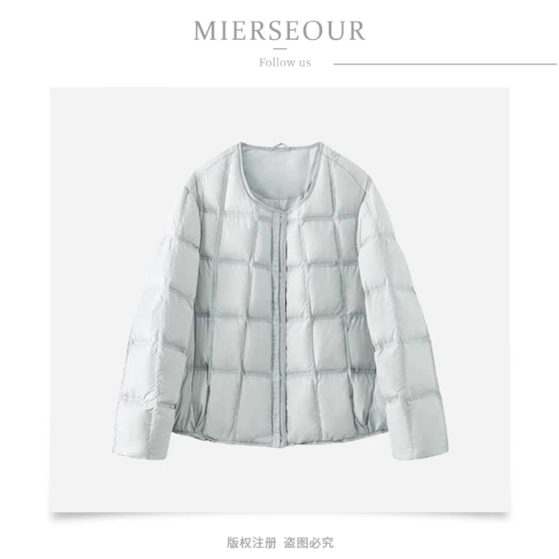2025冬季新款90白鸭绒豆腐块简约时尚纯色羽绒服250879