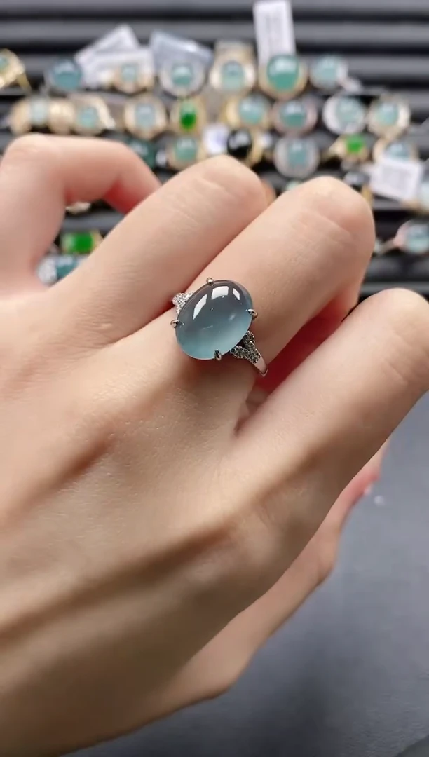 【闪购商品】翡翠戒指银S925镶嵌11111