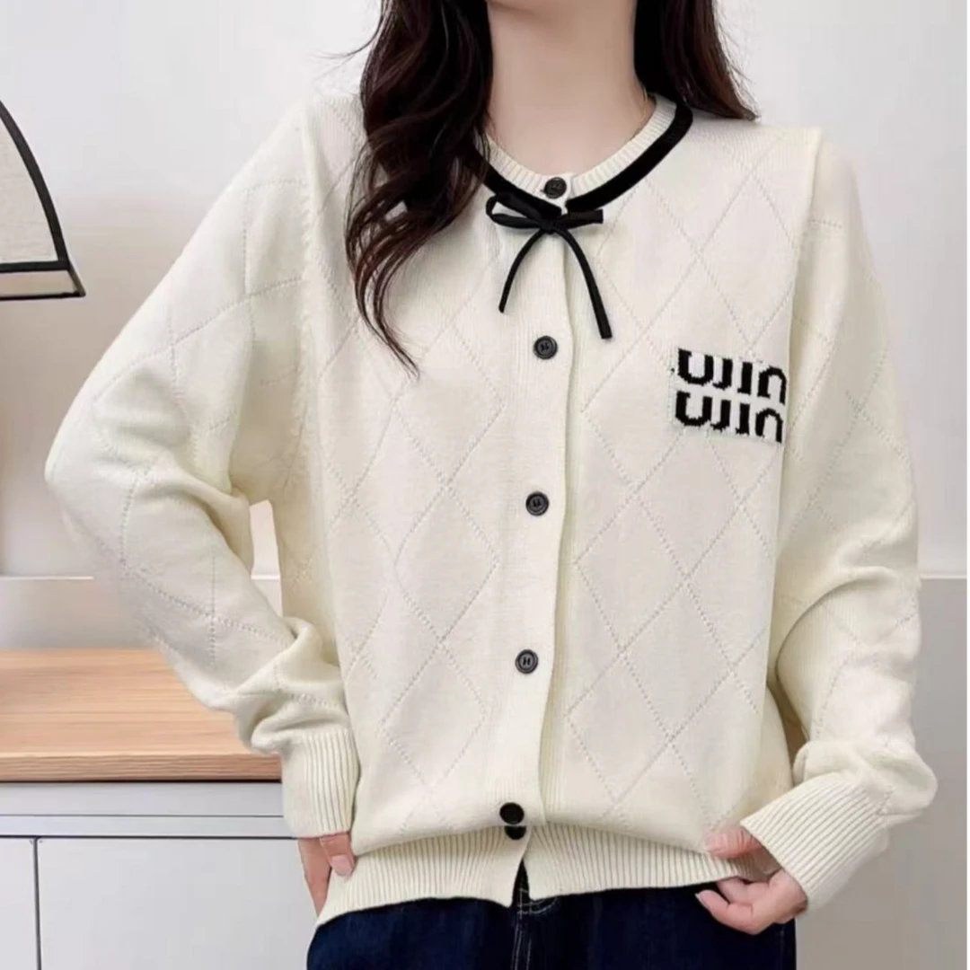 271#新款圆领开衫休闲百搭长袖针织衫毛衣95