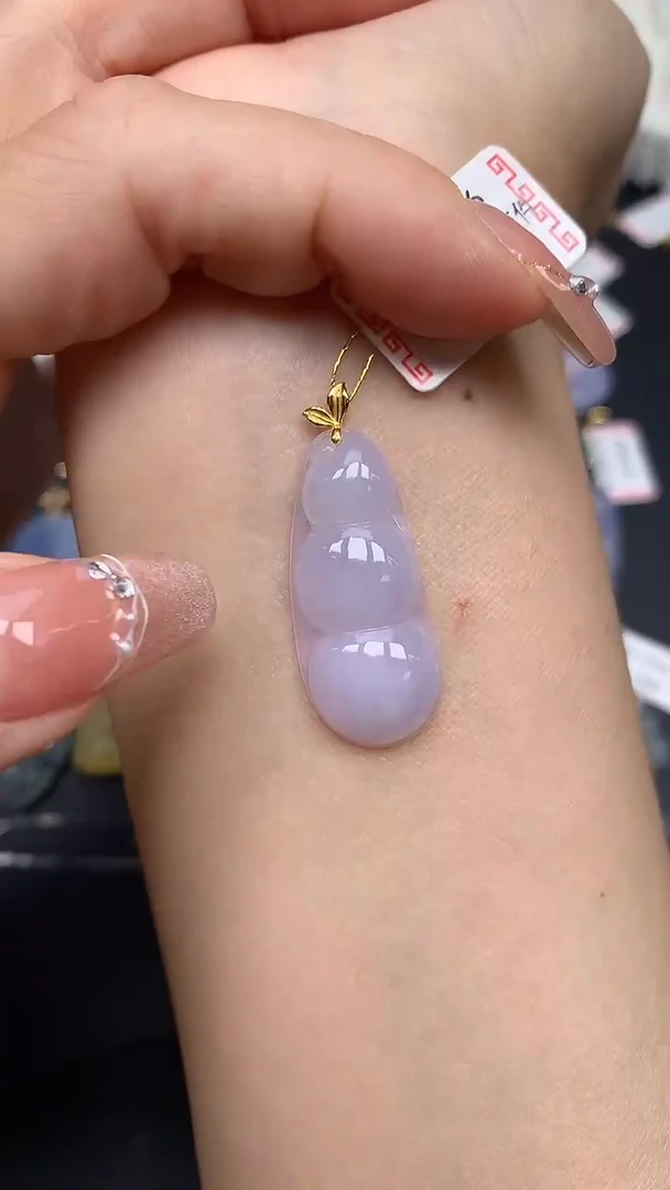 翡翠18K金镶嵌吊坠(不含链)MS192999