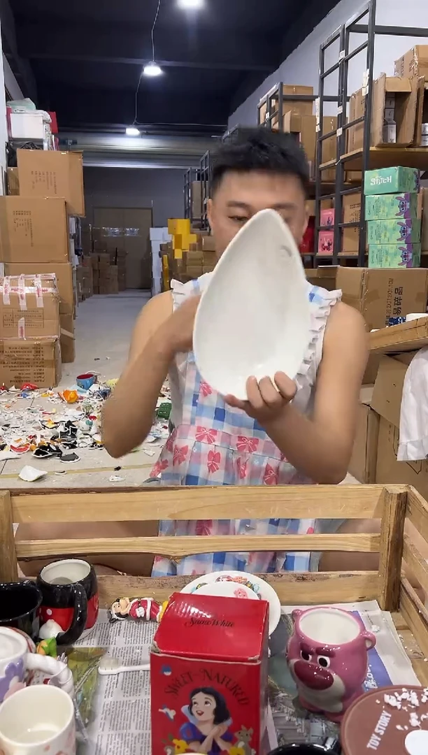 瓷片阿呆水滴盘子