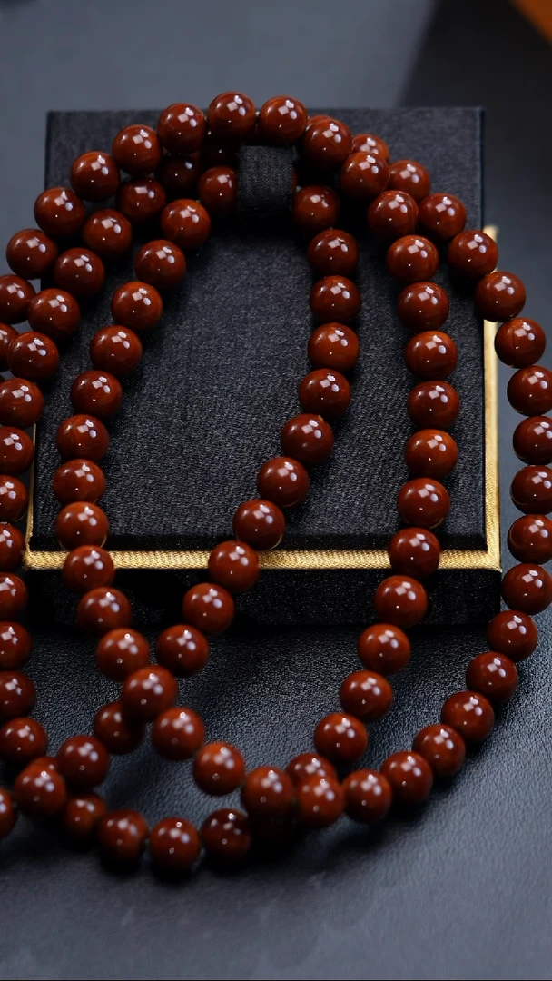 手串橄榄核金*准正圆光珠11