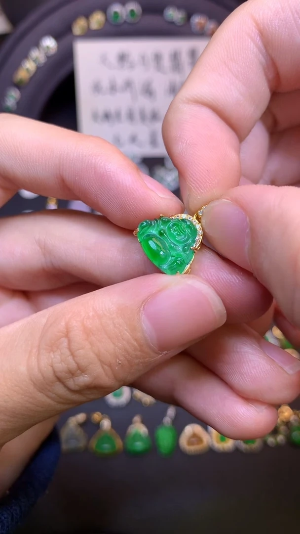 吊坠(不含链)银S925镶嵌翡翠1