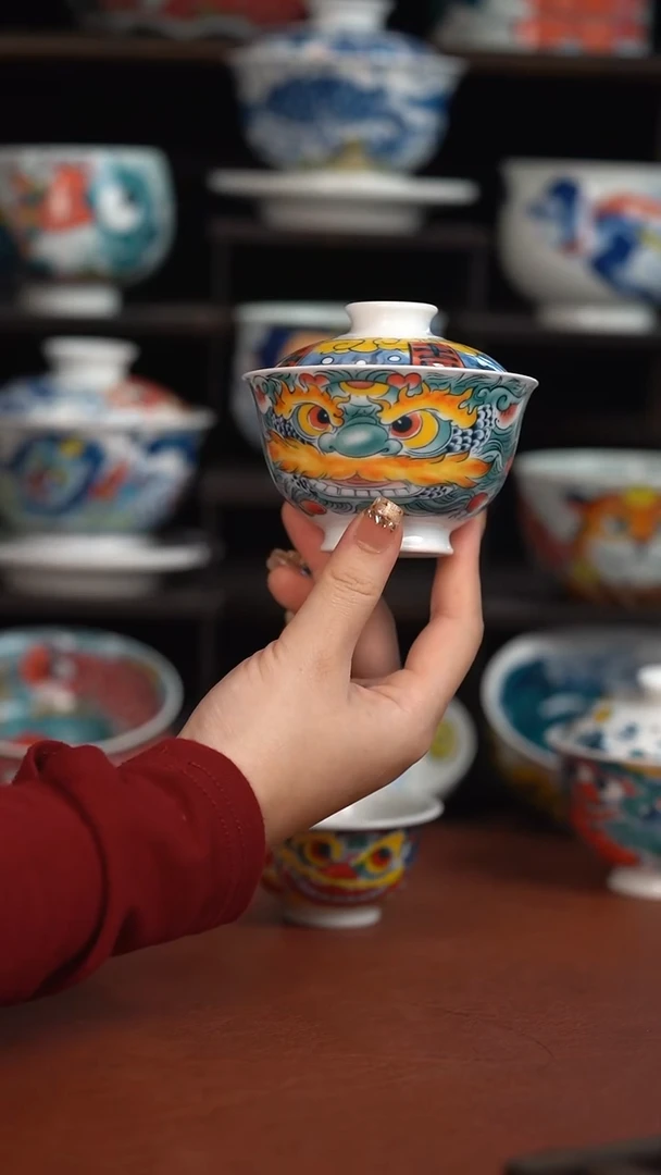 昨明醒狮盖碗（微瑕福利）