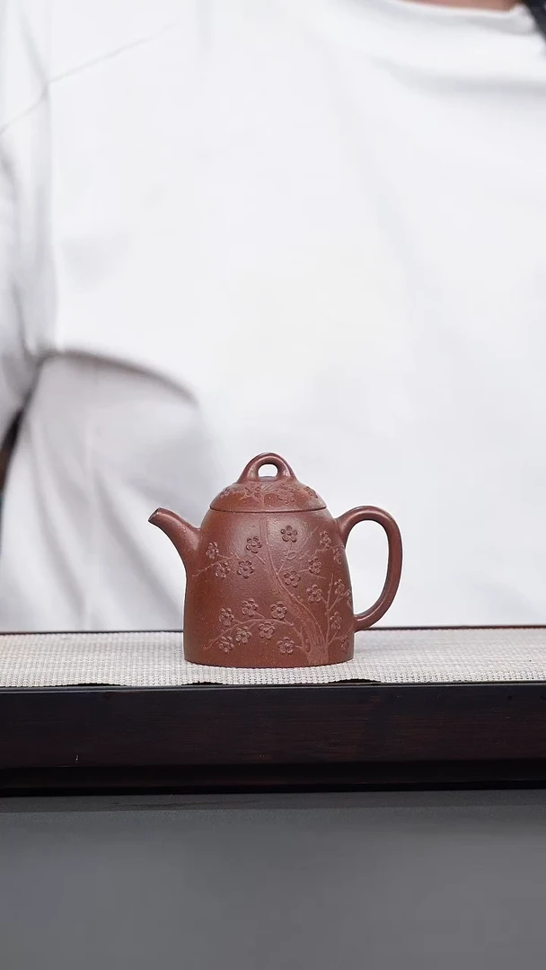 茶壶紫砂红降坡堆绘子冶秦权