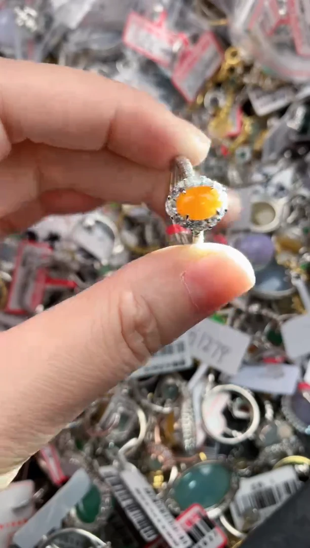 银S925镶嵌戒指翡翠11          2