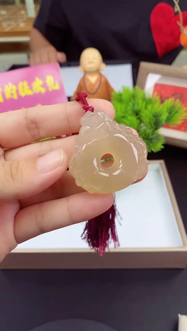 吊坠(不含链)未镶嵌翡翠平安扣多样性发其一@@CMT663