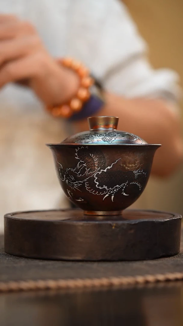 61柴房陶瓷柴烧盖碗