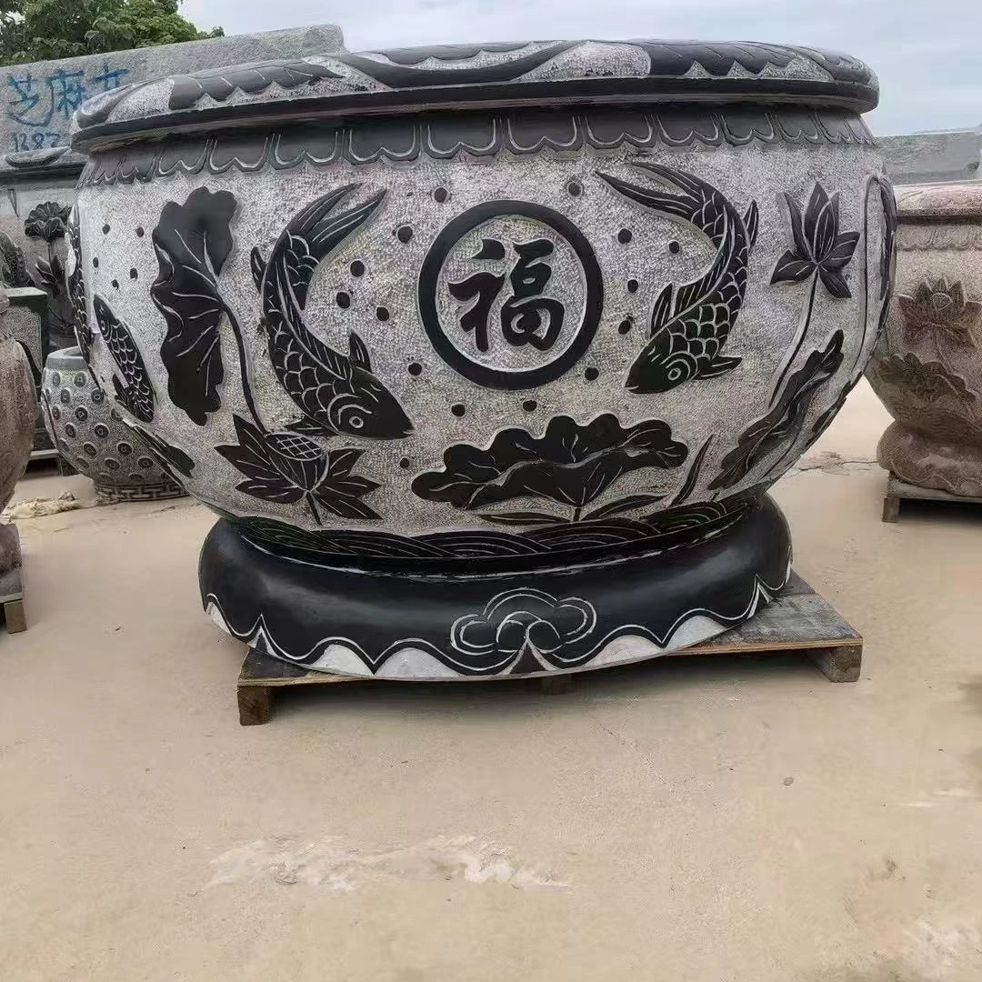 鑫山石业   青石门海双鱼抱福
