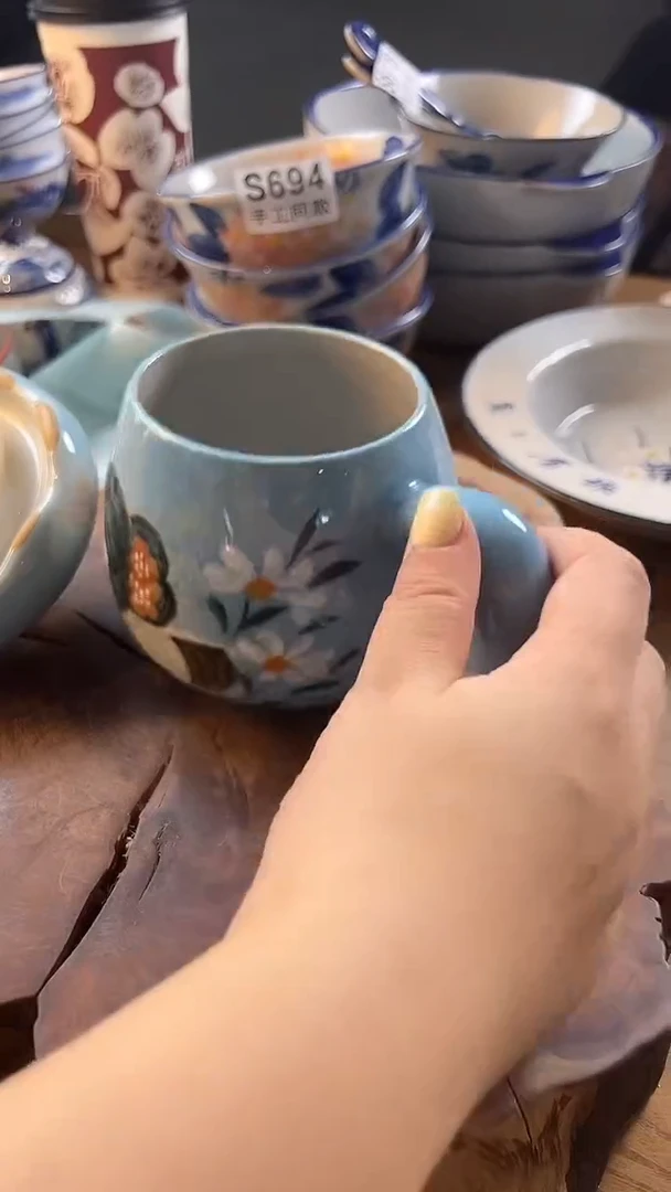 碗697老陶泥蘑菇杯