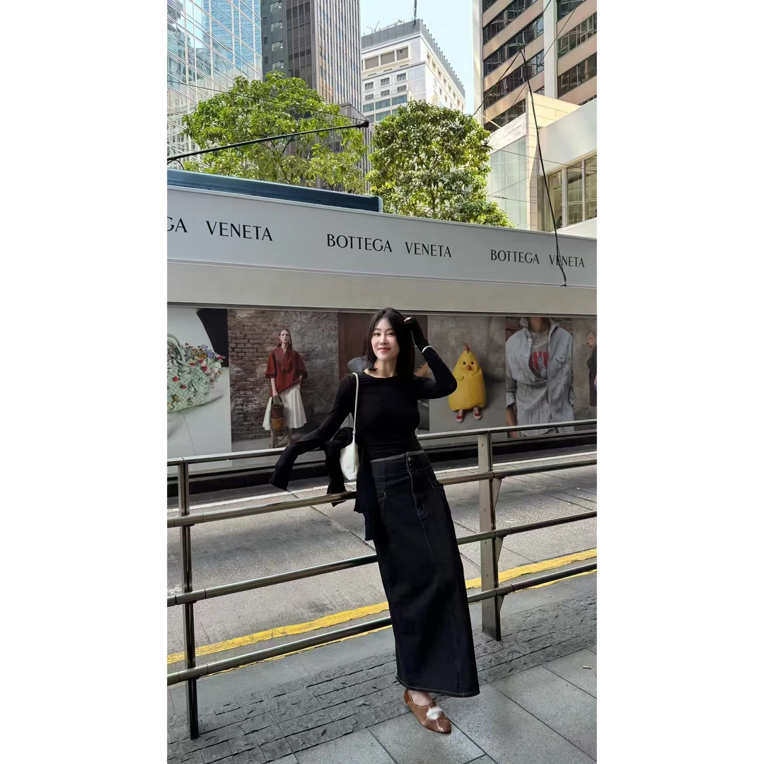 【FELOCCA】气质时尚大口袋牛仔半裙25SNZ001