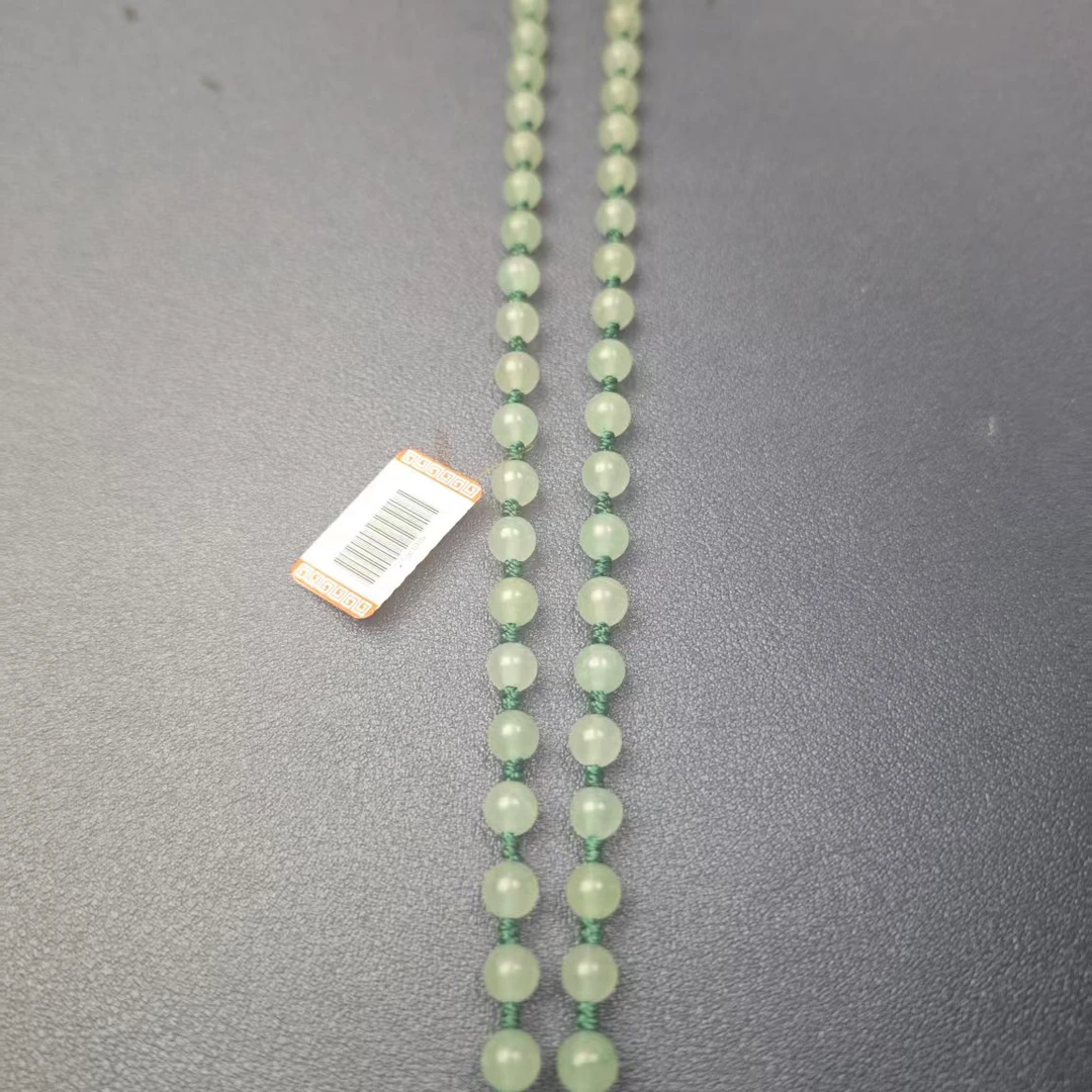 天然东陵玉玉珠项链