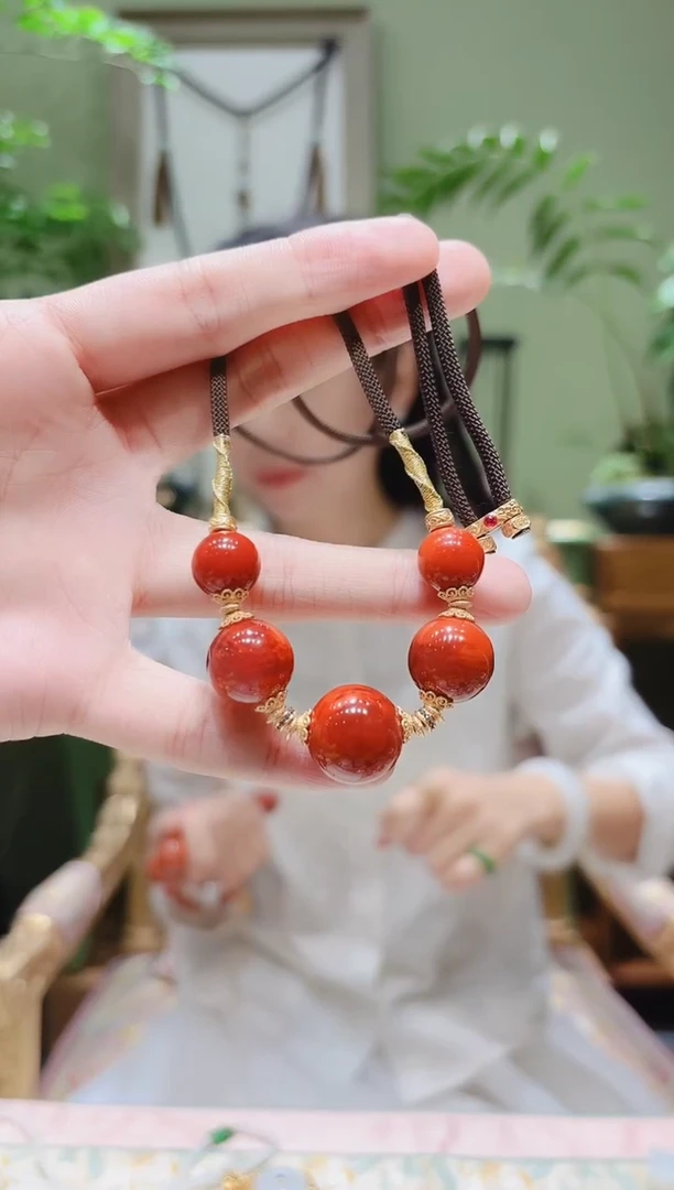 银S925镶嵌项链南红玛瑙南红项链Z多样性发货