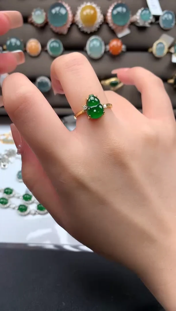 【闪购商品】翡翠戒指银S925镶嵌512414