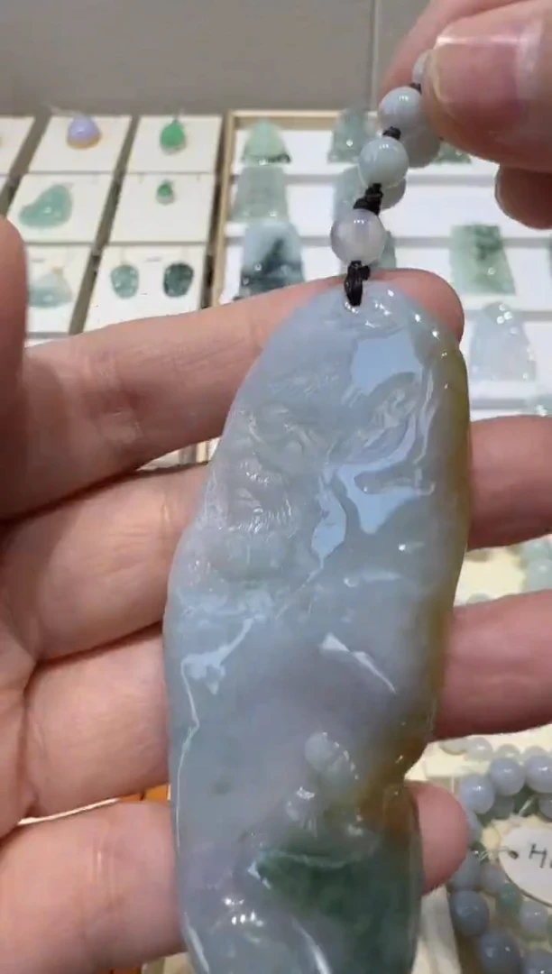 未镶嵌挂件翡翠A货翡翠多样性孤品国雕谢林工