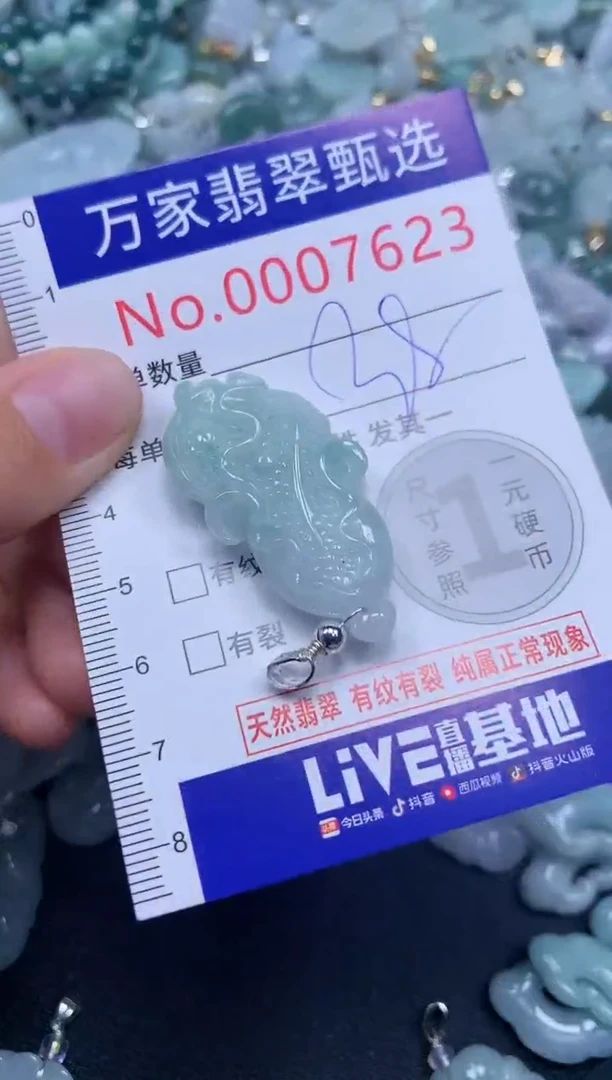 吊坠(不含链)未镶嵌翡翠7623