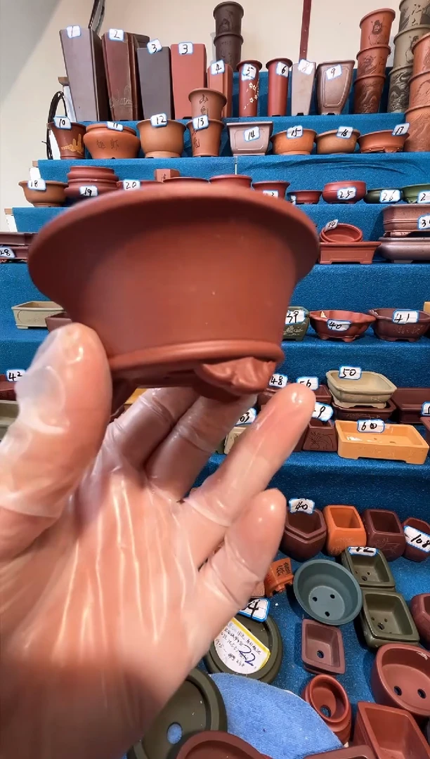 【闪购商品】紫砂紫砂花盆6.5*3