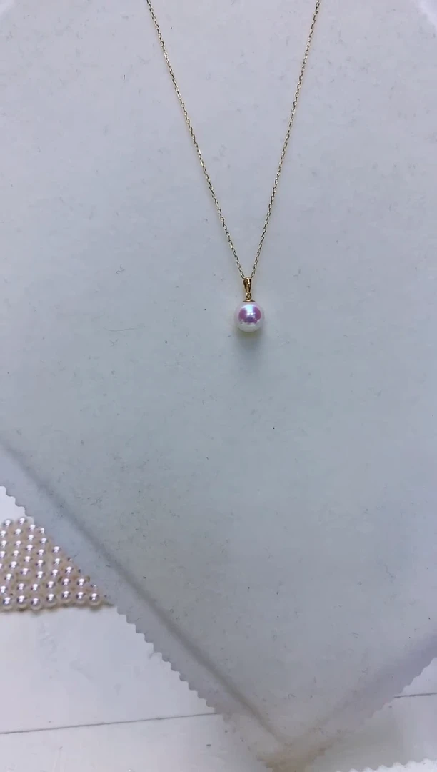 【闪购商品】海水珍珠饰品18K金镶嵌瓜子扣吊坠不含链