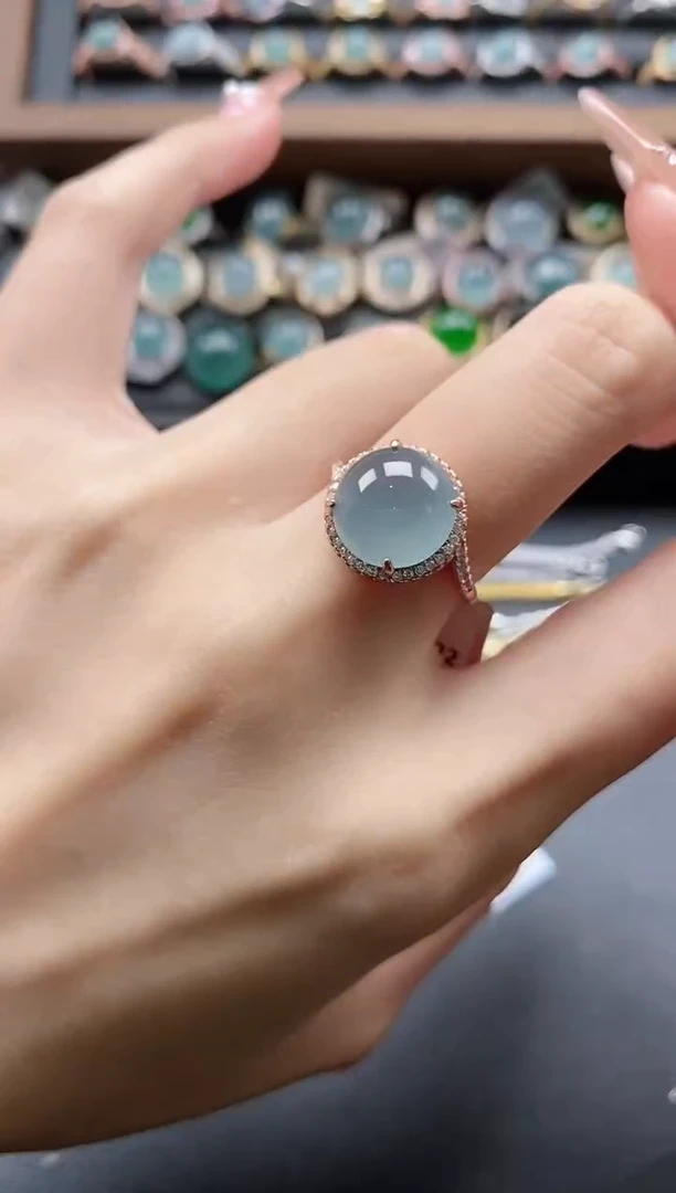 【闪购商品】翡翠戒指银S925镶嵌51151