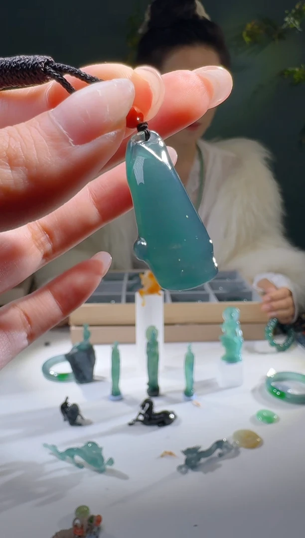 【闪购商品】翡翠颈饰未镶嵌天然A货翡翠多样性发1竹节