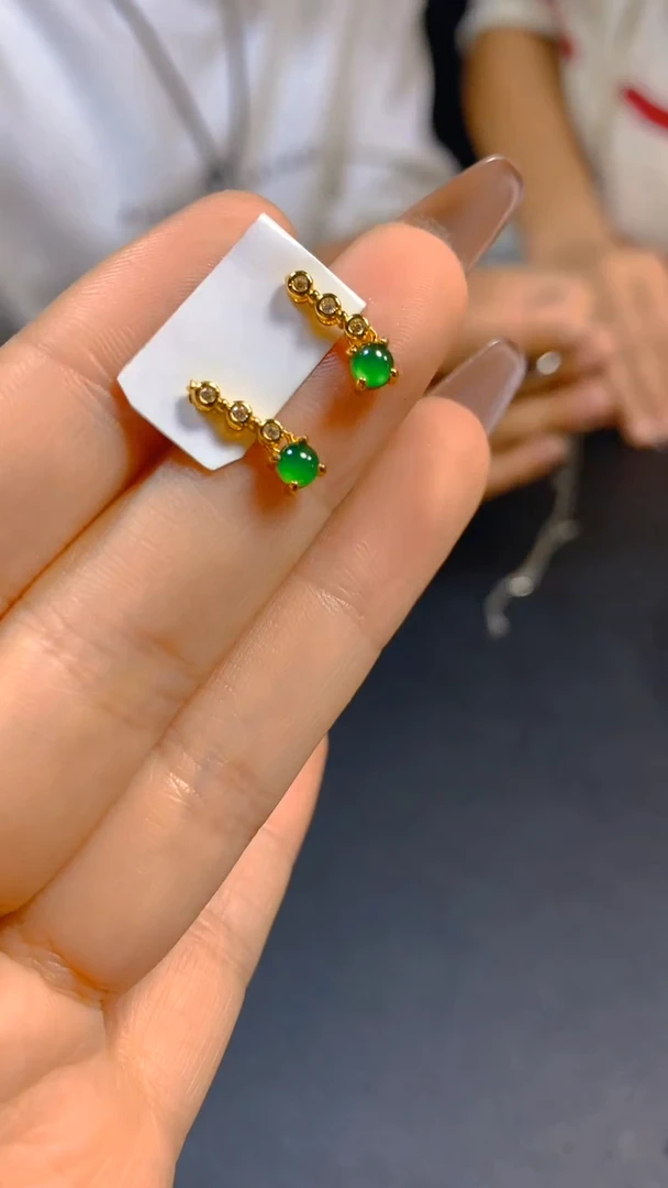 【闪购商品】翡翠耳饰未镶嵌0800073944多样性发一