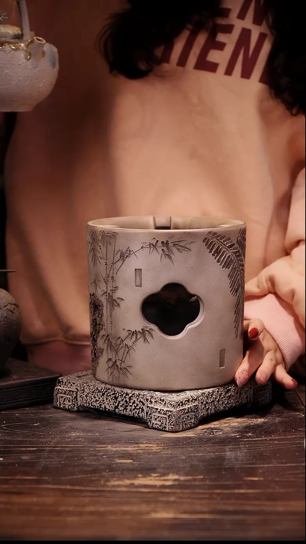 大海棠天窑熏烧雕刻