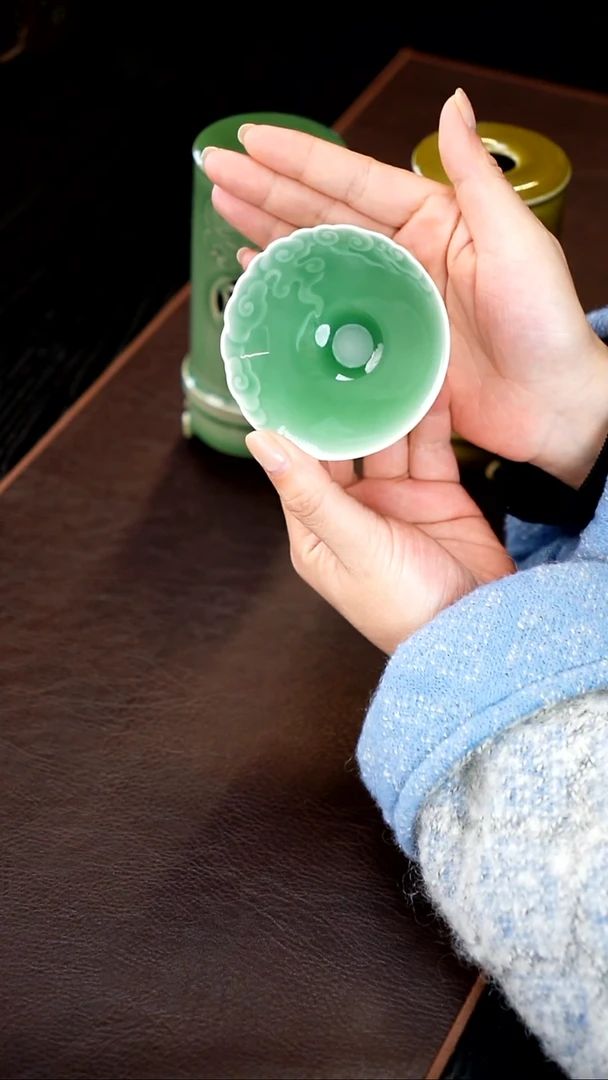 青瓷手工茶器包邮不带礼盒