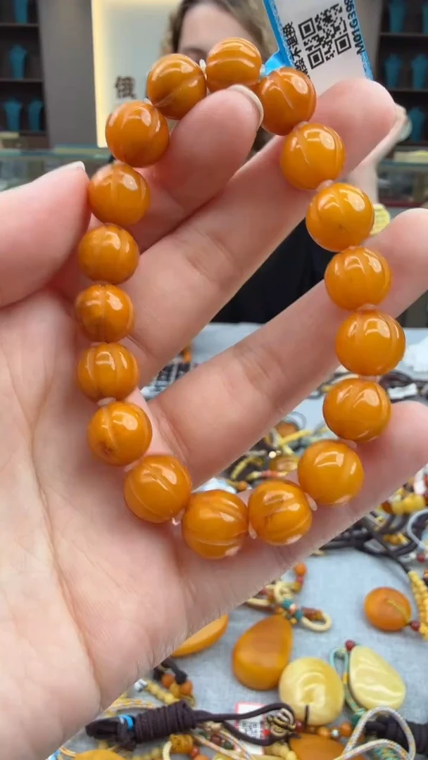 手链琥珀未镶嵌587秒拍号 假一罚三