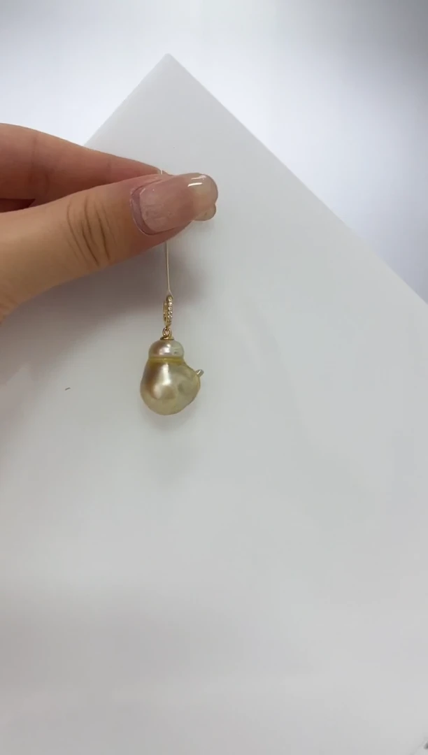 【闪购商品】海水珍珠DA银S925镶嵌吊坠 V3274
