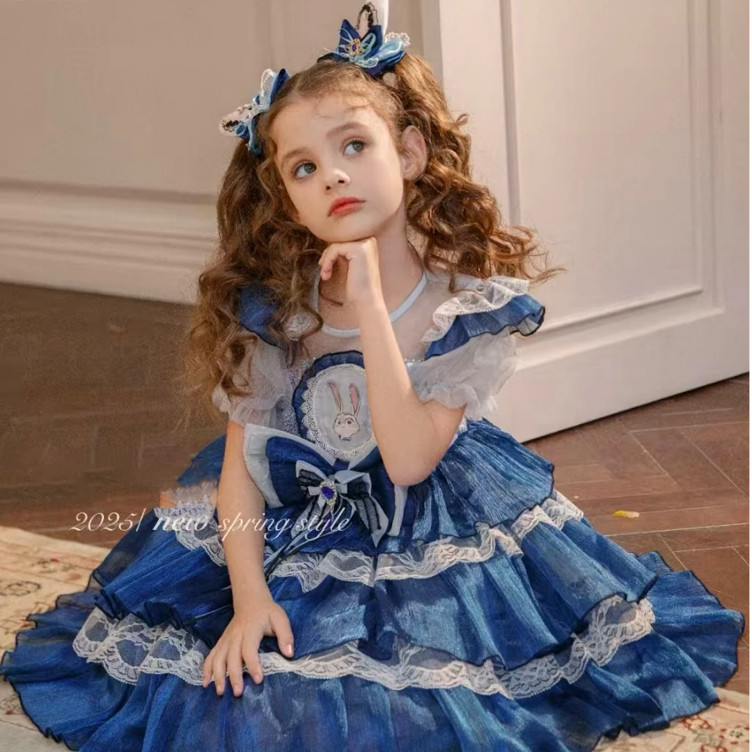 2025夏季新款女宝宝朱迪洛丽塔连衣裙超仙小女孩洋气蓬蓬裙公主裙