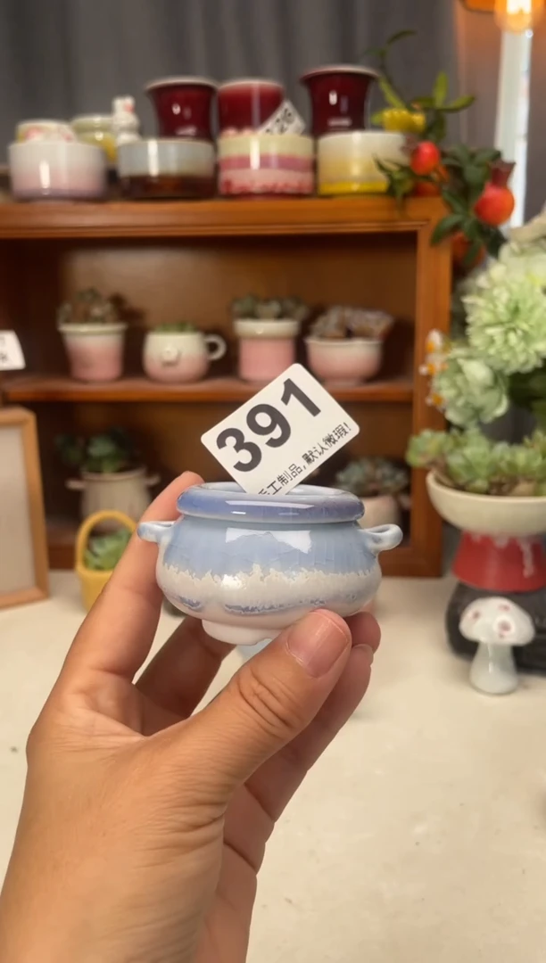 瓷片391知木小芳花盆