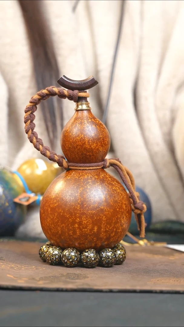 【闪购商品】XD158大漆酒葫芦不包手串及旋转底座