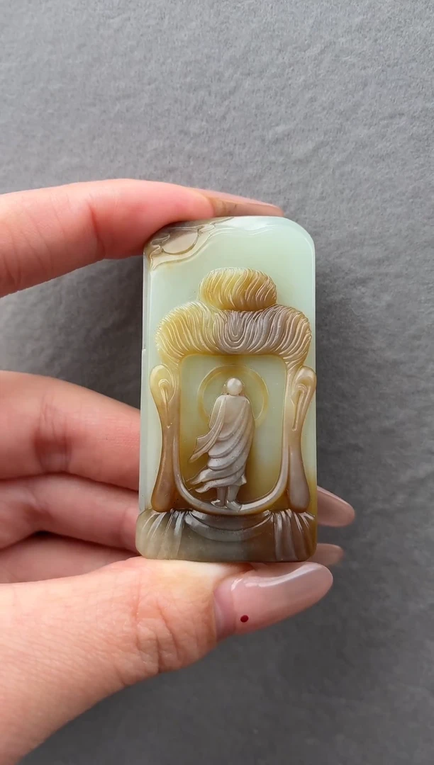 未镶嵌和田玉挂件036 悟道