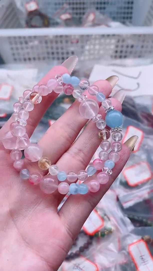 水晶手链未镶嵌多样性发拍一发一