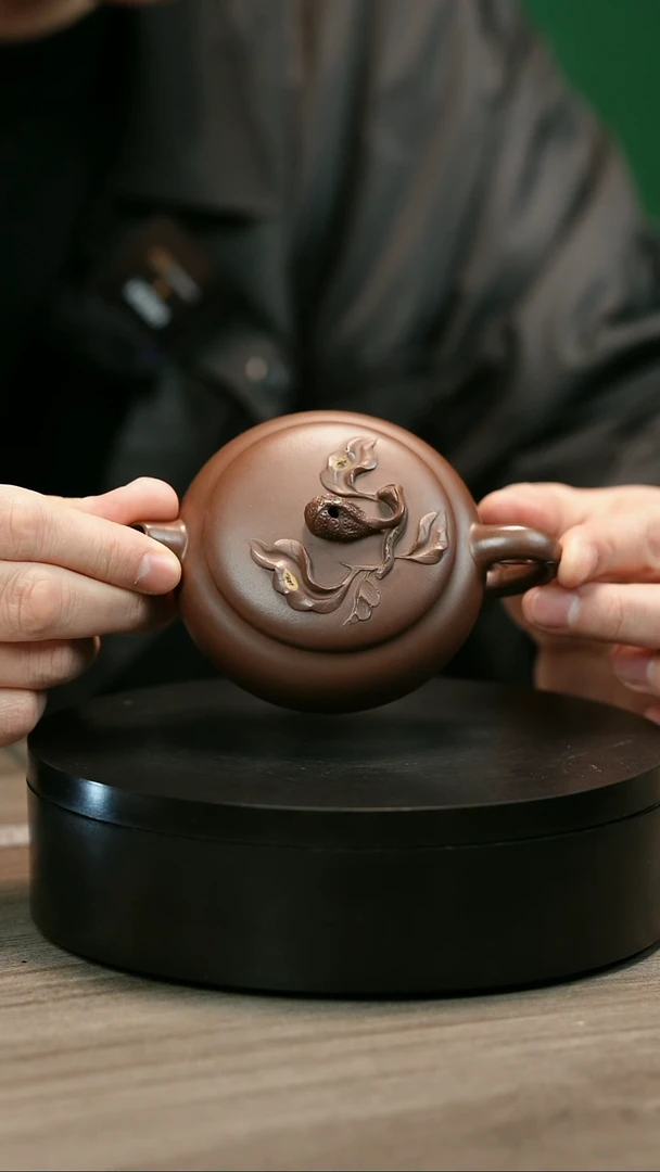 茶壶紫砂旋?H2323赵信军底槽青佛手