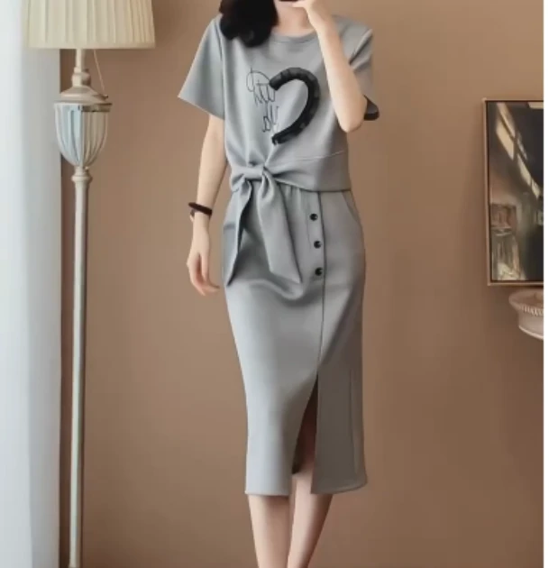 2025夏季新款网红同款洋气减龄气质时尚套装休闲两件套CI唐
