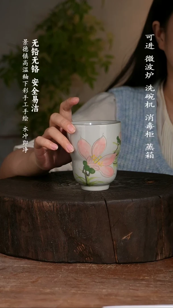 碗陶瓷景德镇高温瓷釉下彩手绘陶瓷