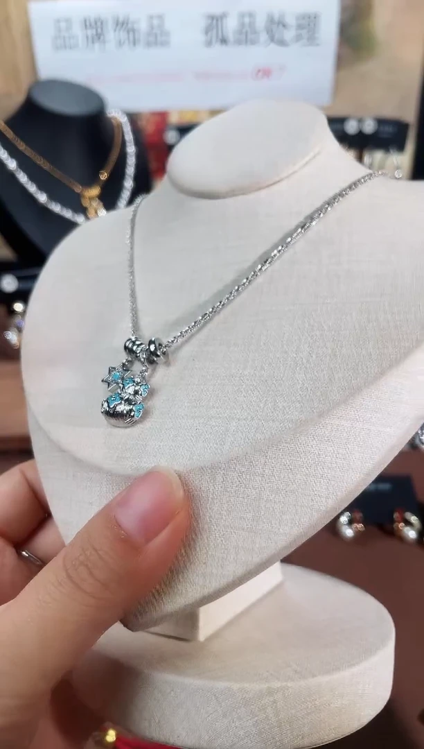 合金925银锆石项链7620