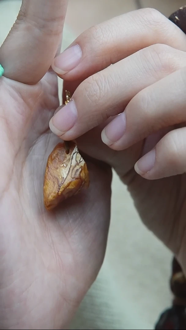 裸石琥珀未镶嵌*蜜蜡原石小提溜*活扣头*百搭小配饰*