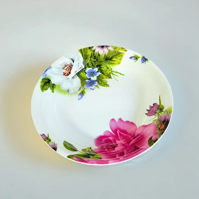 韩式骨瓷牡丹家用盘子系列