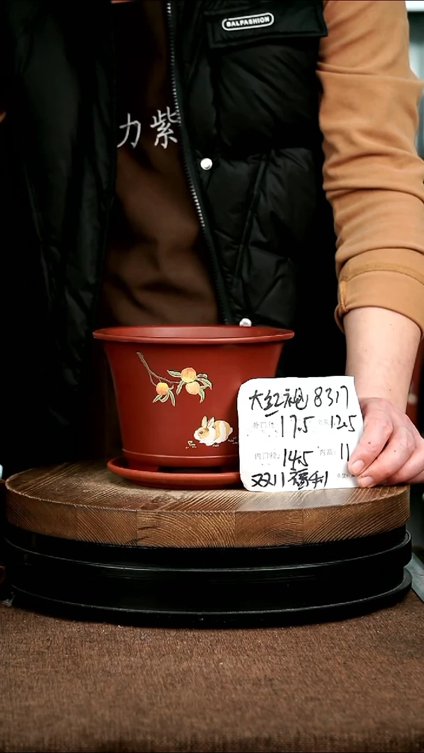 紫砂花盆花卉园艺8317+Z